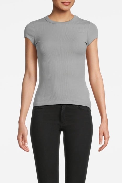 FINE RIB TEE FOG BLUE 1