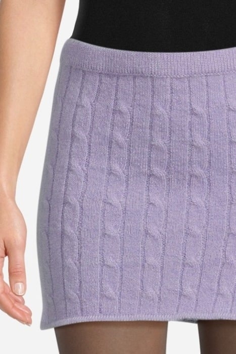 BRAIDED MOHAIR KNIT SKIRT PASTEL LIL 4