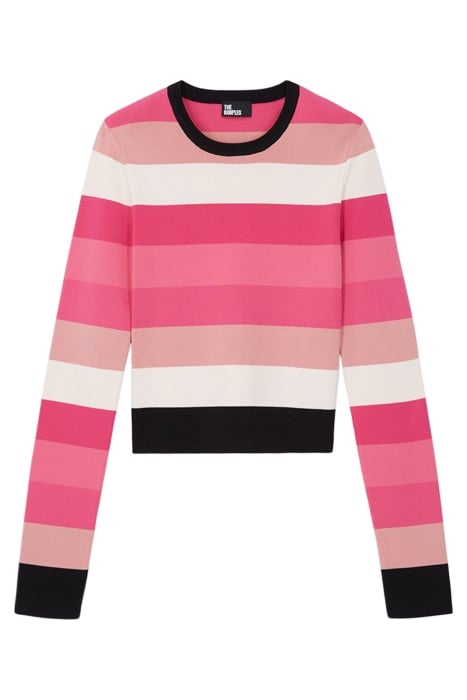 PULL COURT AVEC DEGRADE DE ROSE LIGHT PINK/DARK PINK/BLAC 1
