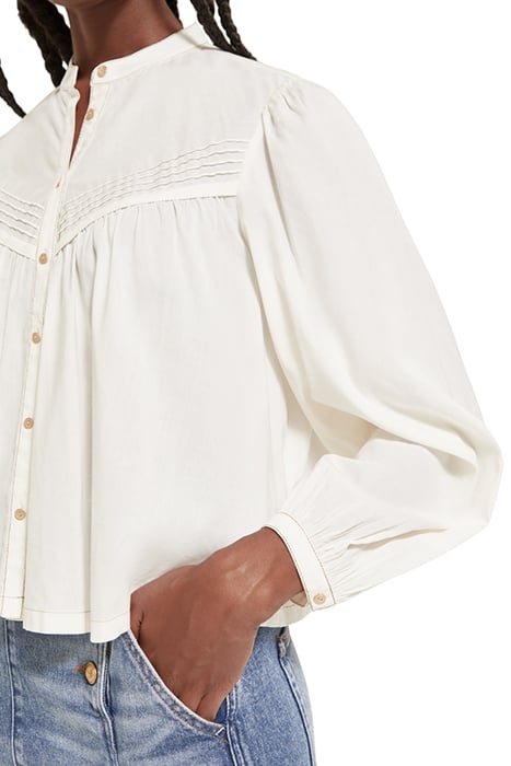 SHIRT WITH PIN TUCK YOKE AND GATHERING SOFT ICE 6