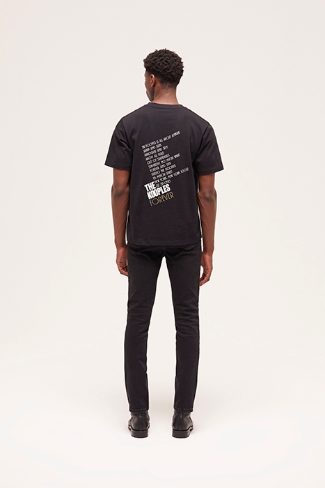 T-SHIRT MC TIGER BRODERIE BLACK-ANTIC GOLD 2