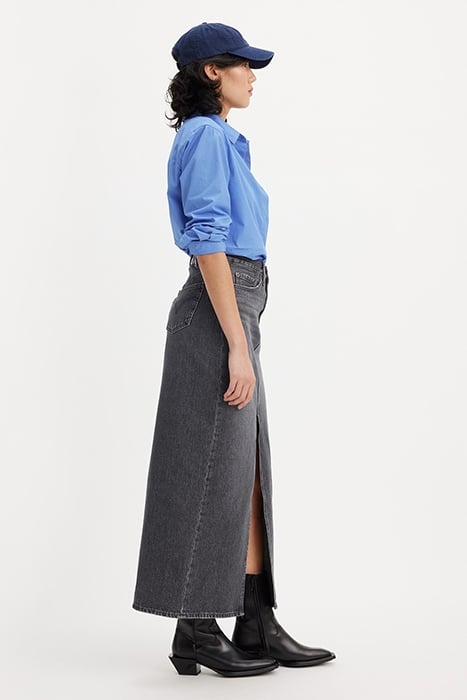 ANKLE DENIM SKIRT GREY 5