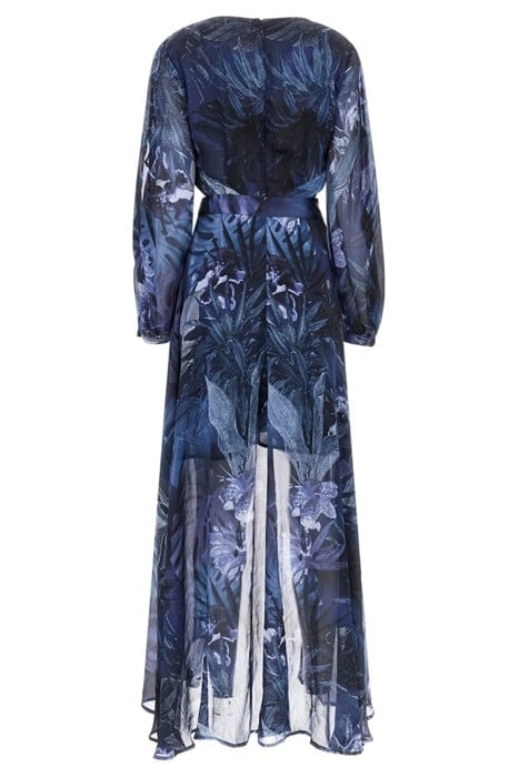 GUESS ECO LS FARRAH DRESS ETCHED TROPICAL PRIN 4