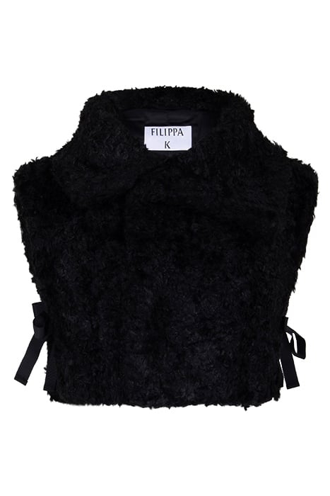 ROWAN FAUX FUR VEST BLACK 1