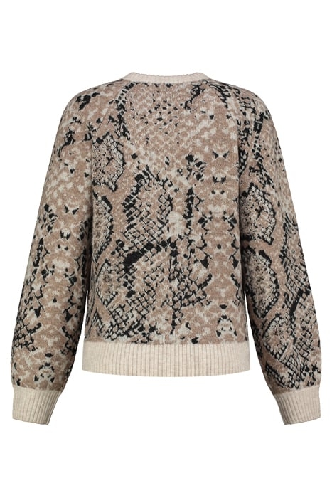 KHLOE PULL BRANDED SNAKE BROWN 2