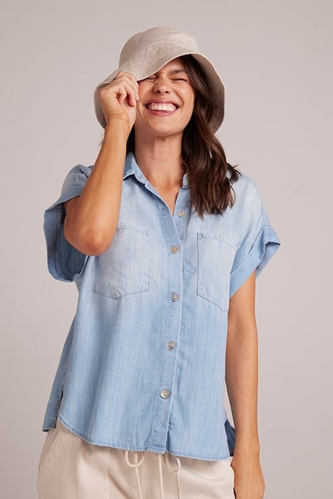 TWO POCKET SHORT SLEEVE SHIRT CARIBBEAN WASH 3