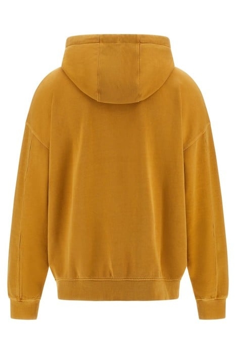 GUESS ECO RIB INSERT HOODIE SWEATSHIRT GOLD FLAKE 5