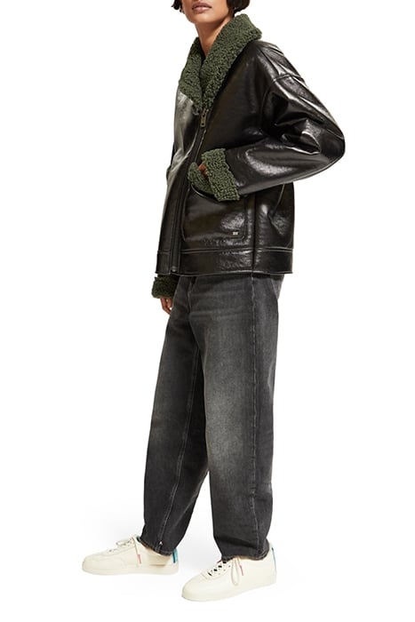 FAUX SHEARLING JACKET EVENING BLACK 5