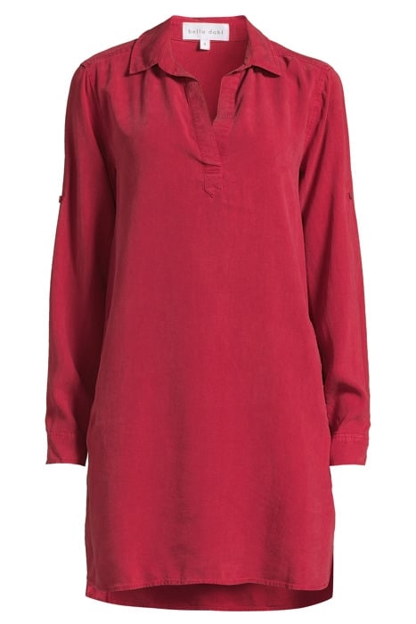 LONG SLEEVE A-LINE DRESS RUBY RED 3