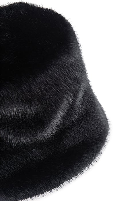 FLETCHER BUCKET HAT BLACK FAUX FUR 2