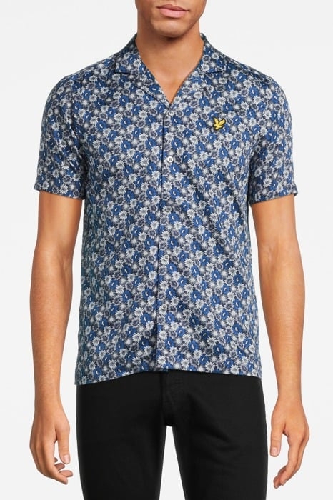 FLORAL PRINT RESORT SHIRT DARK NAVY 1