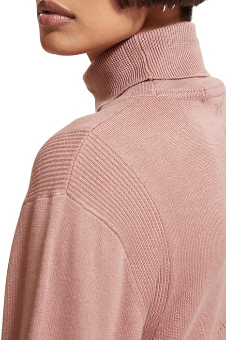 ROLL NECK PULLOVER DUSTY ROSE 6