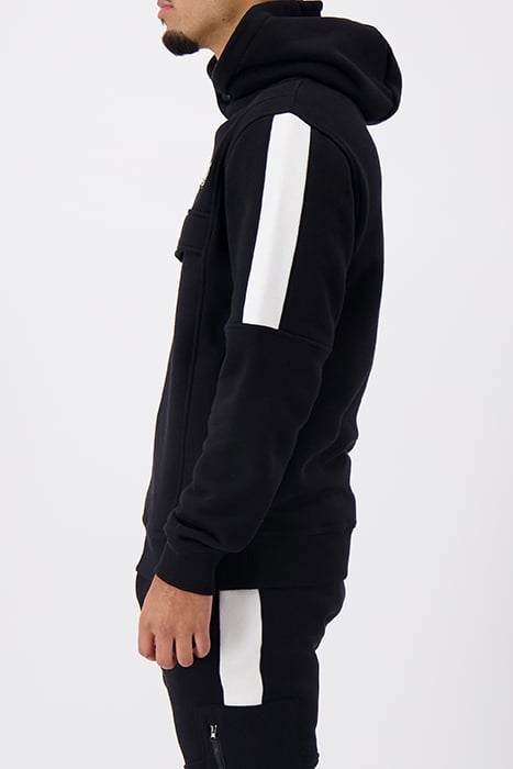 ANORAK STRIPE HOODIE BLACK 3