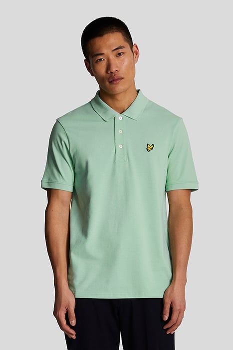 PLAIN POLO SHIRT TURQUOISE SHADOW 1