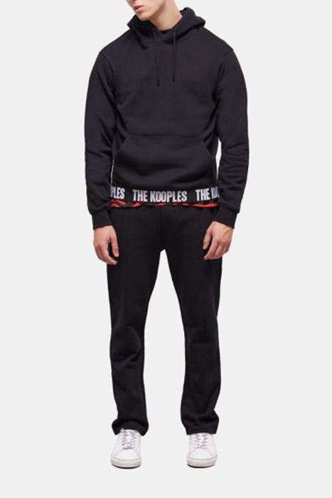 SWEAT CAPUCHE BANDE LOGO BLACK 1