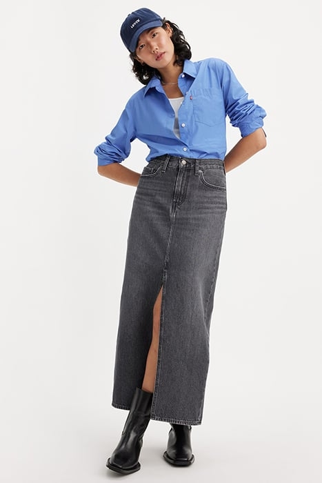 ANKLE DENIM SKIRT GREY 6