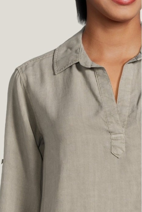 LONG SLEEVE A-LINE DRESS SOFT ARMY 4