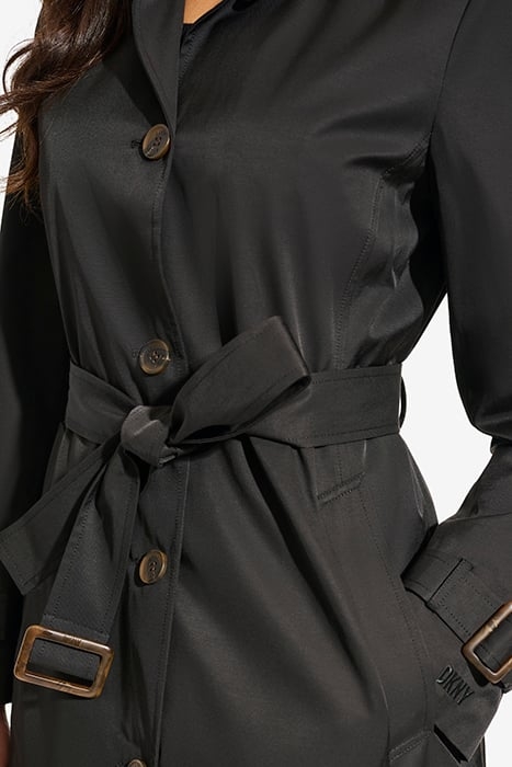 BTTNDOWN W/BLT TRNCH BLACK 6