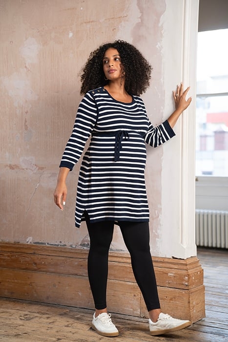 PLUS SIZE NURSING TUNIC NAVY 2