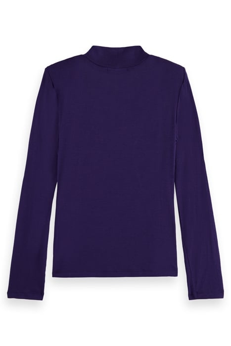 SHOULDER PADDED LONG SLEEVE TOP AUBERGINE 4