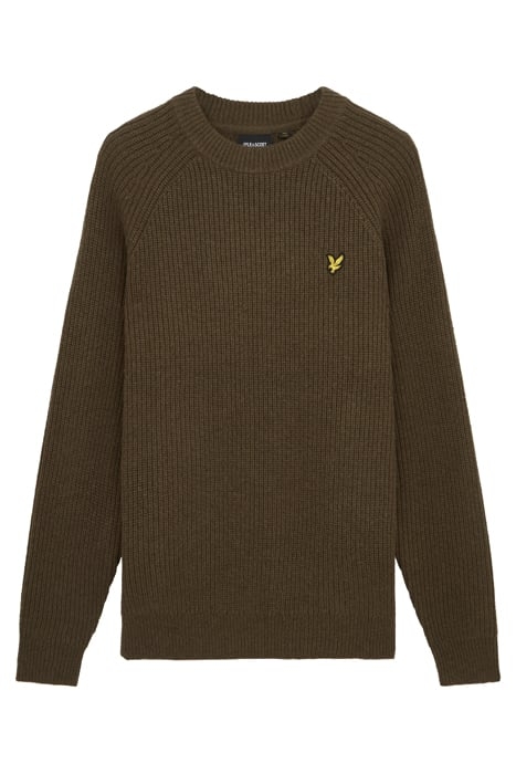 SHAKER STITCH MOCK NECK JUMPER OLIVE 4
