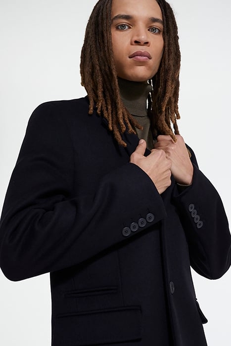 MANTEAU LONG POCHES RABATS BLACK 5