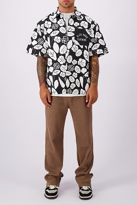 MONOGRAM WAFFLE PANTS BROWN 3