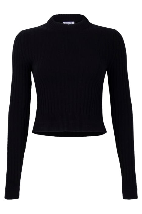 WOOL RIB SWEATER BLACK 1