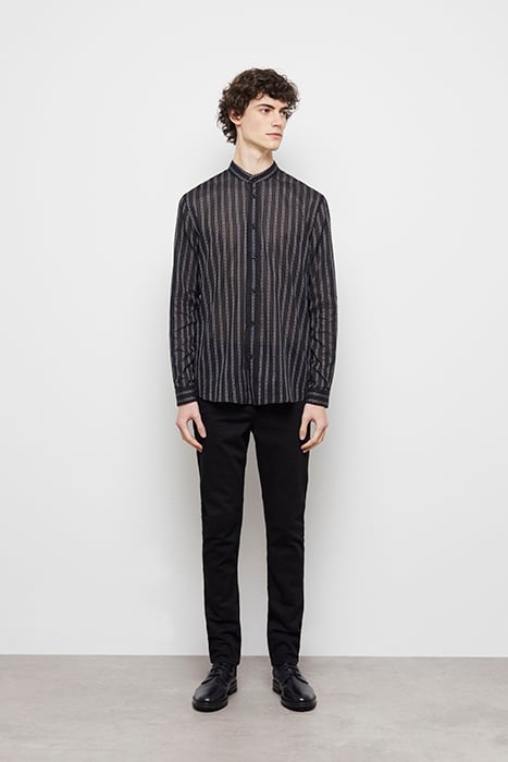 CHEMISE A COL TUNISIEN BLACK 1