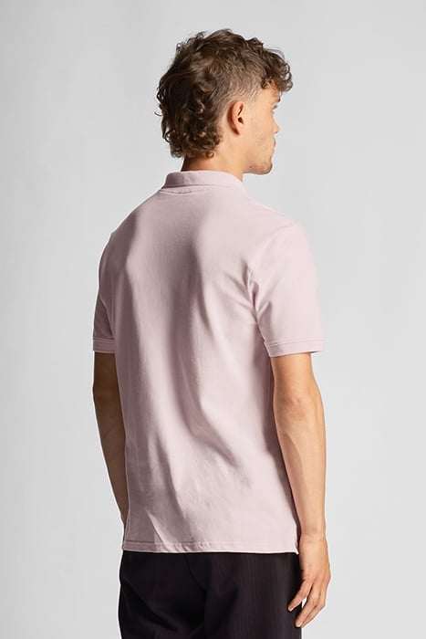 CO-ORDINATE PRINT PLAIN POLO SHIRT LIGHT PINK 2