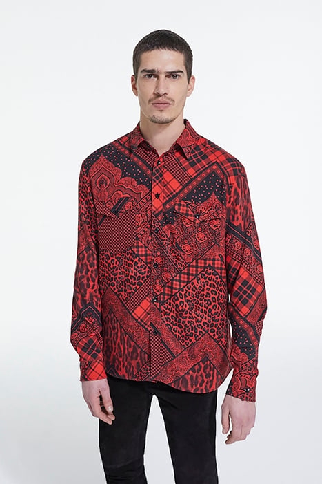 CHEMISE MANCHES LONGUES BLACK - RED 1