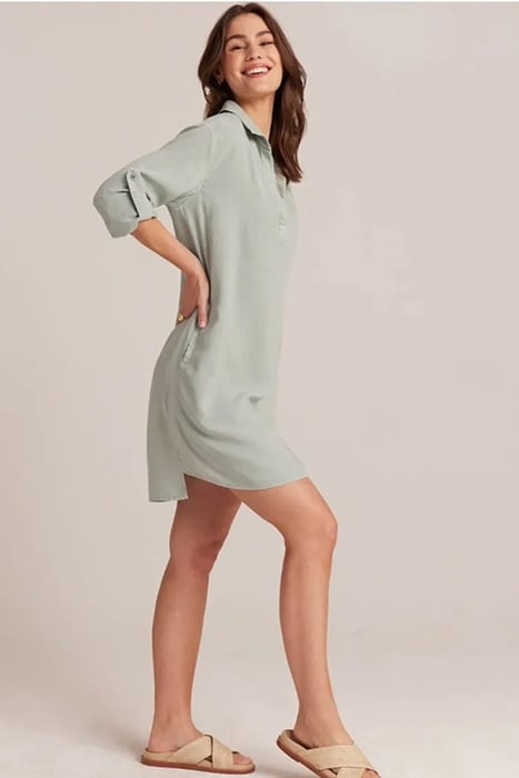 LONG SLEEVE A-LINE DRESS OASIS GREEN 3
