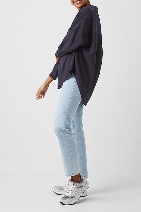 RHODES CREPE POP OVER SHIRT BLUE 4