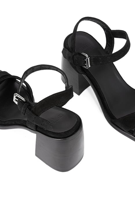 SANDALES EN CUIR À TALONS HAUTS BLACK 3