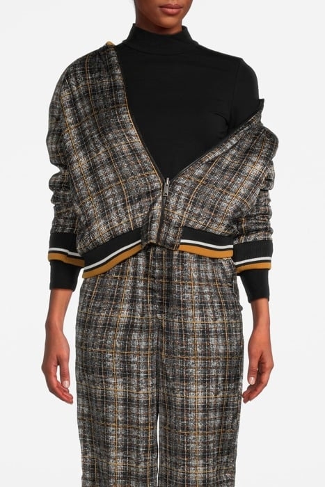 PRINTED BOMBER TWEED PLAID 3