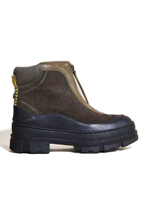 MAGDA SPORTY ZIP BOOT KHAKI GREEN 1