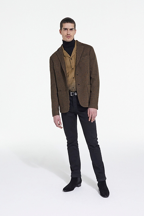 VESTE SEULE MOTIF PIED DE POULE BLACK BROWN 3