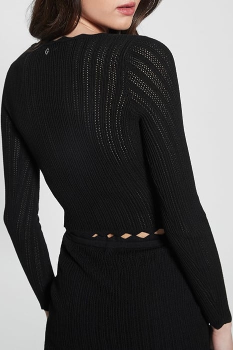 GUESS ECO LS POINTELLE ANJELA JET BLACK A996 7