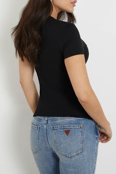 GUESS ECO SS RN FLORAL TRIANGL JET BLACK A996 2