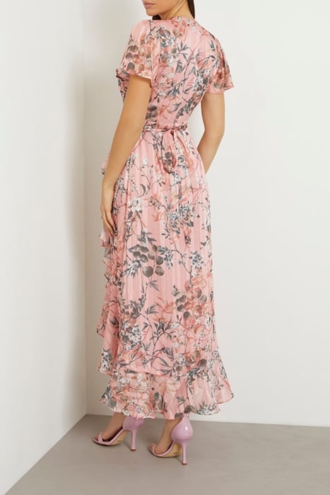 GUESS ECO NEW JUNA LONG DRESS EUCALYPTUS FLORAL PR 2
