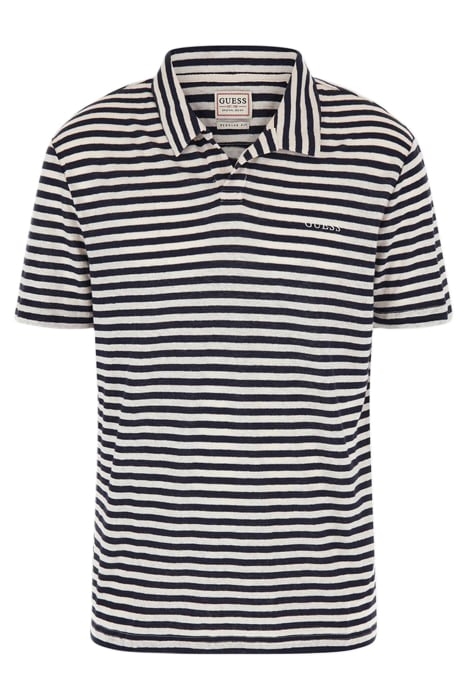 GUESS ECO SS GUESS EMBRO STRIP NAVY AND STONE STRIP 4