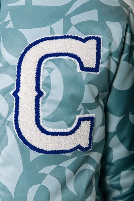 ASHER SWIRL PATCH BASEBALL BOMBER GREY BLUE 7