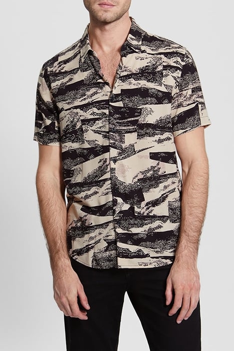 GUESS ECO SS ECO RAYON ABSTRCT ABSTRACT COLLAGE 1