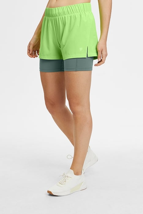 ROSELLE RUNNING SHORTS JASMINE GREEN-DARK FOREST 1