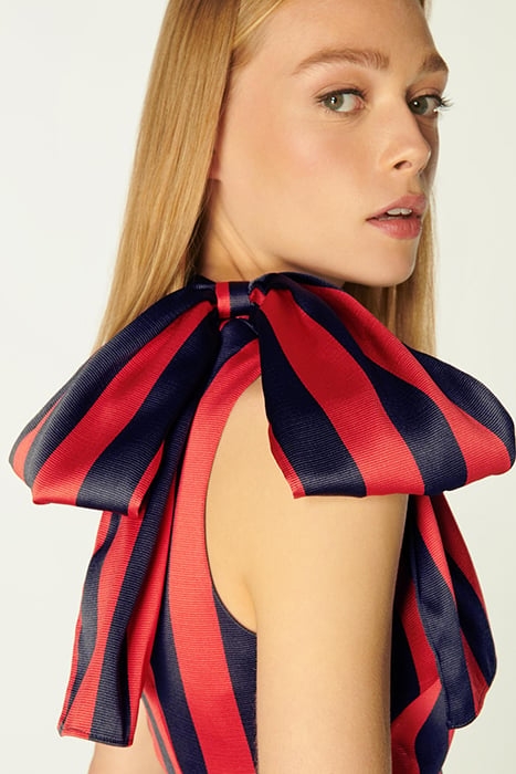 DR TIGGY STRIPED BOW NAVY MULTI 4