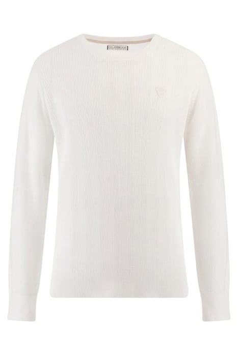 GUESS ECO BUD LS CN STITCHED S SALT WHITE 4