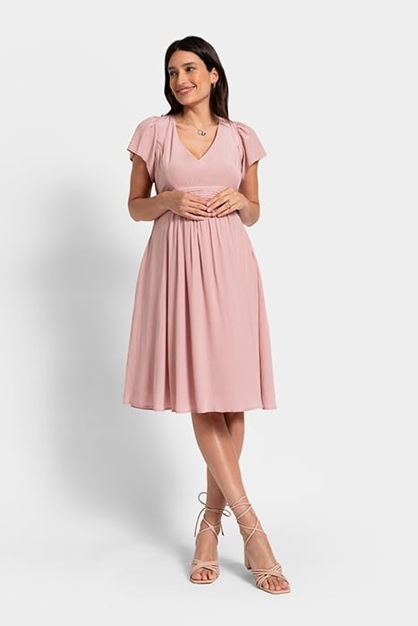 MATERNITY MINI DRESS BLUSH 1