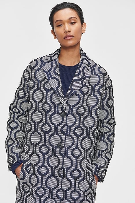 JACQUARD SPORTY COAT INK BLUE 4