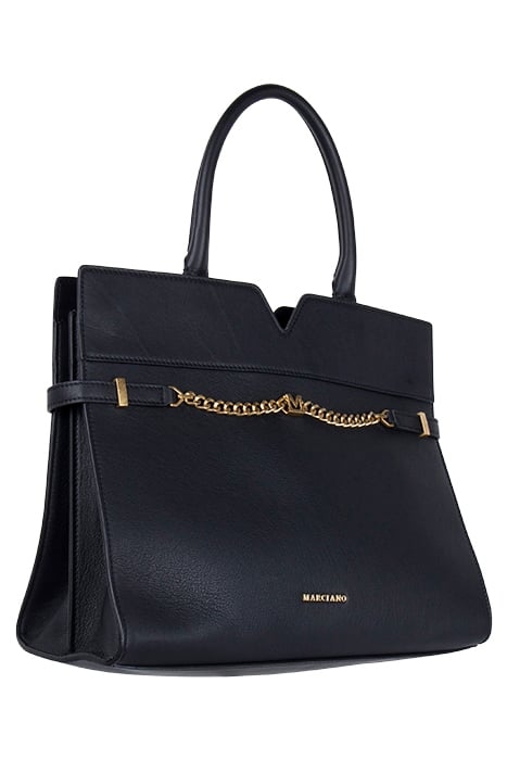 MARCIANO BY GUESS ANNAH TOP HANDLE JET BLACK HANDBAG 3