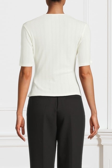 MARCIANO BY GUESS ALLISON TOP SHORT SLEEVE PALE BLOUSE PEARL 2